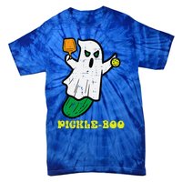 Halloween Pickleball Pickle Boo Ghost Costume Tie-Dye T-Shirt