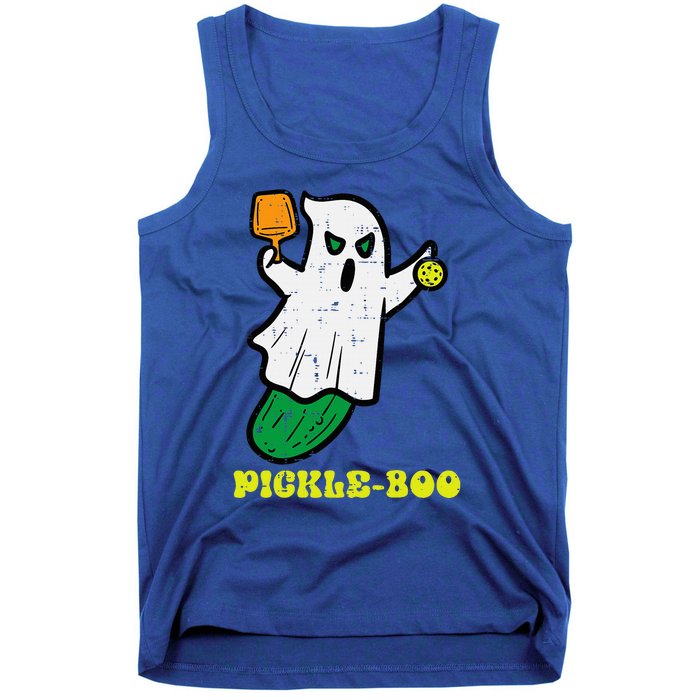 Halloween Pickleball Pickle Boo Ghost Costume Tank Top