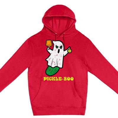 Halloween Pickleball Pickle Boo Ghost Costume Premium Pullover Hoodie