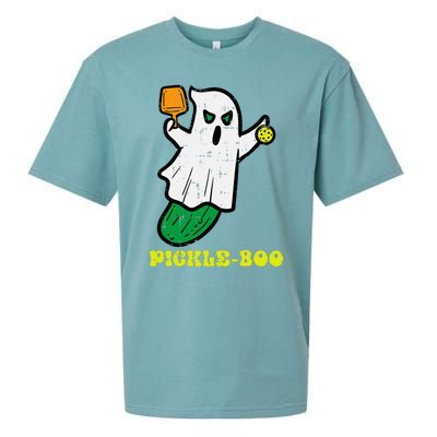 Halloween Pickleball Pickle Boo Ghost Costume Sueded Cloud Jersey T-Shirt