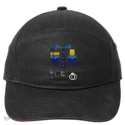 Halloween Policeman Police Officer Costume Boy Girl 7-Panel Snapback Hat