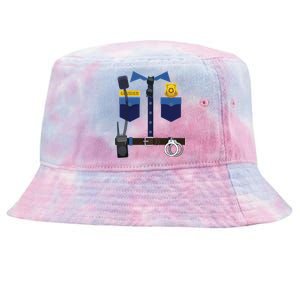 Halloween Policeman Police Officer Costume Boy Girl Tie-Dyed Bucket Hat