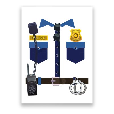 Halloween Policeman Police Officer Costume Boy Girl Poster