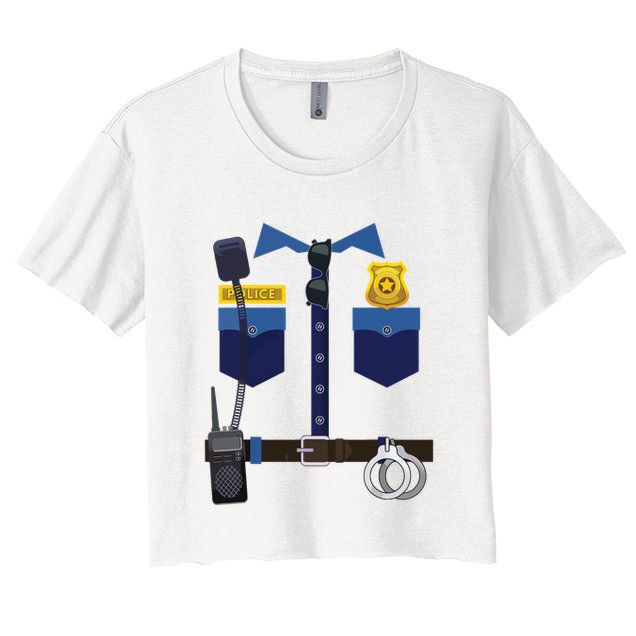 Halloween Policeman Police Officer Costume Boy Girl Crop Top
