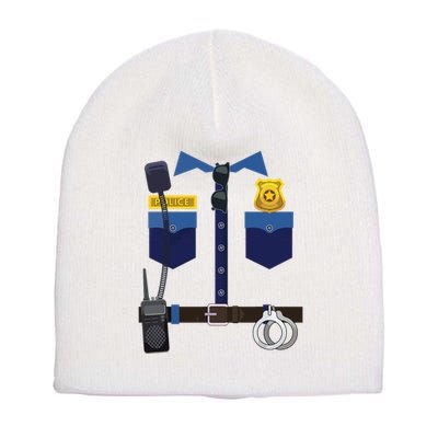 Halloween Policeman Police Officer Costume Boy Girl Short Acrylic Beanie