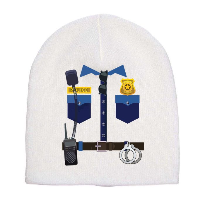 Halloween Policeman Police Officer Costume Boy Girl Short Acrylic Beanie