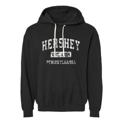 Hershey Pennsylvania PA Vintage Established Sports Design Garment-Dyed Fleece Hoodie