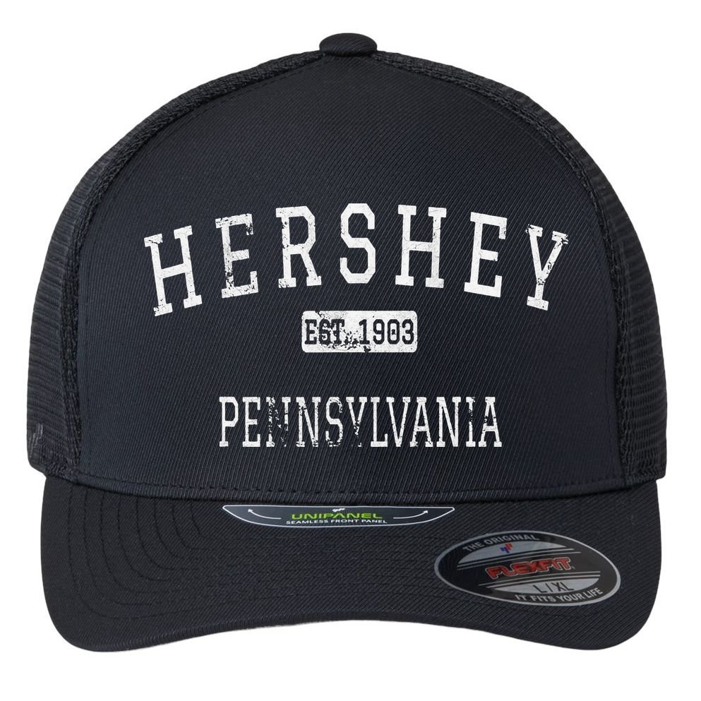 Hershey Pennsylvania PA Vintage Flexfit Unipanel Trucker Cap