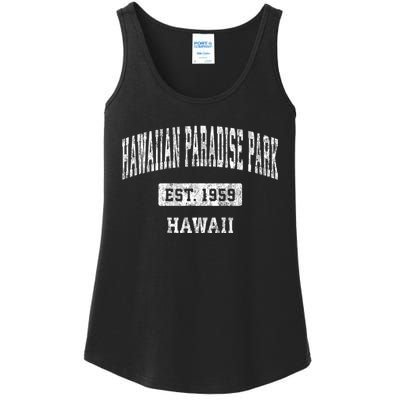 Hawaiian Paradise Park Hawaii Hi Vintage Established Sports Design Ladies Essential Tank