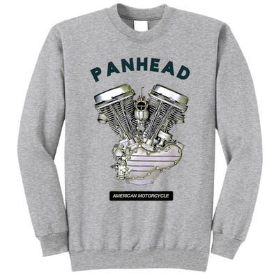 HD PanHead Retro VTwin Engine Motorcycle 48 65 Biker Gear Tall Sweatshirt