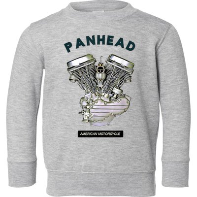 HD PanHead Retro VTwin Engine Motorcycle 48 65 Biker Gear Toddler Sweatshirt