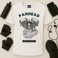 HD PanHead Retro VTwin Engine Motorcycle 48 65 Biker Gear Cooling Performance Crew T-Shirt