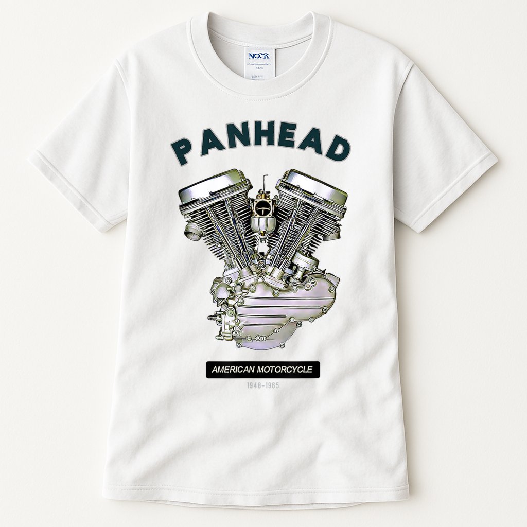 HD PanHead Retro VTwin Engine Motorcycle 48 65 Biker Gear Tall T-Shirt