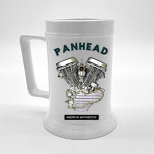 HD PanHead Retro VTwin Engine Motorcycle 48 65 Biker Gear Beer Stein