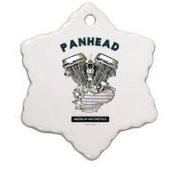 HD PanHead Retro VTwin Engine Motorcycle 48 65 Biker Gear Ceramic Star Ornament