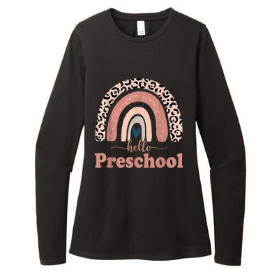 Hello Preschool Rainbow Teachers Kids Back To School Womens CVC Long Sleeve Shirt