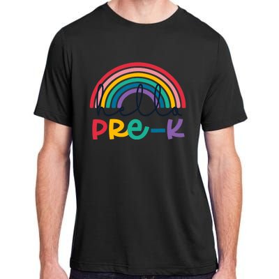 Hello Pre-K Rainbow Back To School Teacher Student Adult ChromaSoft Performance T-Shirt