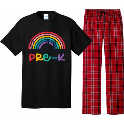 Hello Pre-K Rainbow Back To School Teacher Student Pajama Set