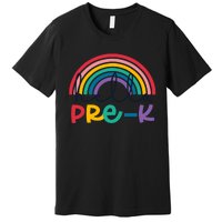 Hello Pre-K Rainbow Back To School Teacher Student Premium T-Shirt