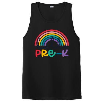 Hello Pre-K Rainbow Back To School Teacher Student PosiCharge Competitor Tank