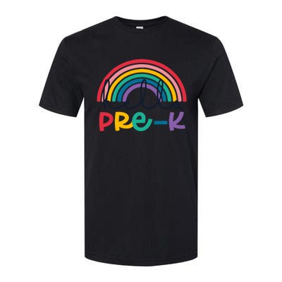 Hello Pre-K Rainbow Back To School Teacher Student Softstyle CVC T-Shirt