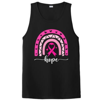 Hope Pink Ribbon Rainbow Breast Cancer Survivor Gift PosiCharge Competitor Tank