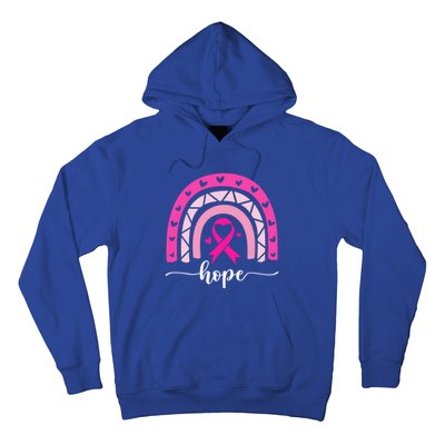 Hope Pink Ribbon Rainbow Breast Cancer Survivor Gift Hoodie