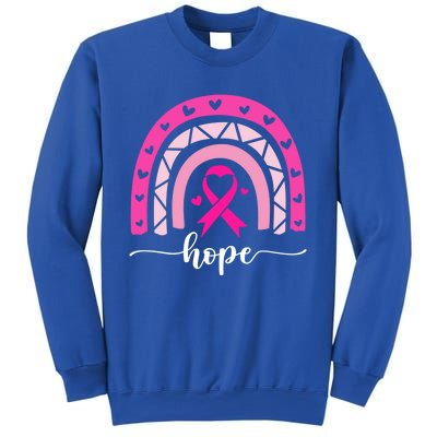 Hope Pink Ribbon Rainbow Breast Cancer Survivor Gift Sweatshirt