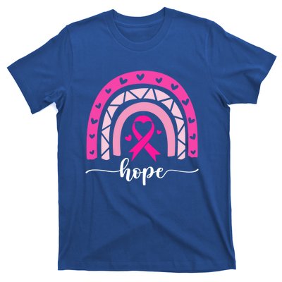 Hope Pink Ribbon Rainbow Breast Cancer Survivor Gift T-Shirt