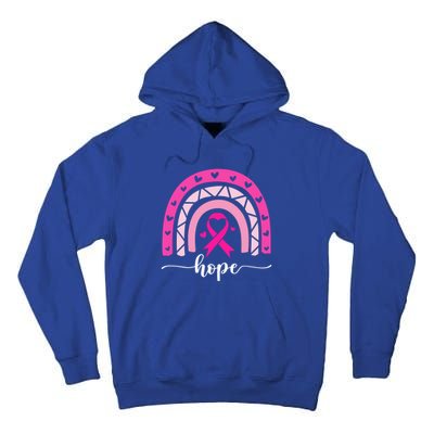 Hope Pink Ribbon Rainbow Breast Cancer Survivor Gift Tall Hoodie