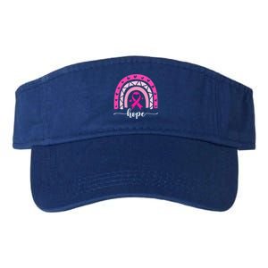 Hope Pink Ribbon Rainbow Breast Cancer Survivor Gift Valucap Bio-Washed Visor