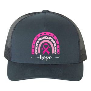 Hope Pink Ribbon Rainbow Breast Cancer Survivor Gift Yupoong Adult 5-Panel Trucker Hat