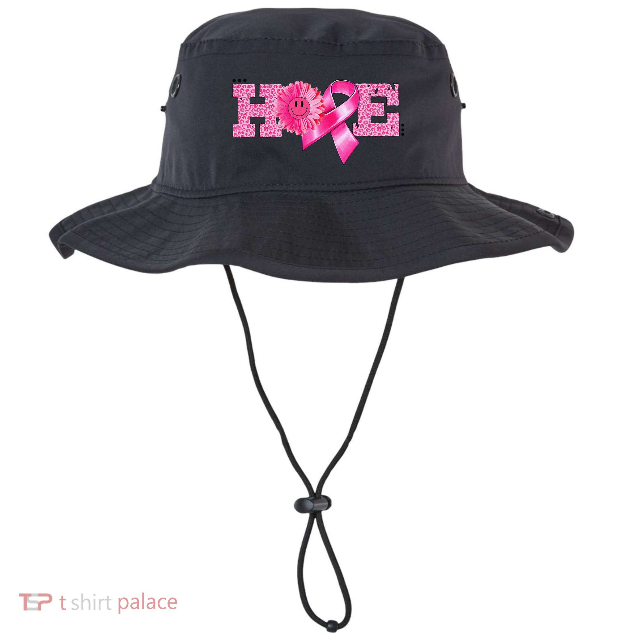 Hope Pin.K Ribbon Sunflower Breast Cancer Awareness Warrior Bucket Hat