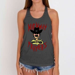 Highway Prayers Race Car Driver Women's Knotted Racerback Tank