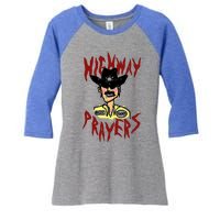 Highway Prayers Race Car Driver Women's Tri-Blend 3/4-Sleeve Raglan Shirt