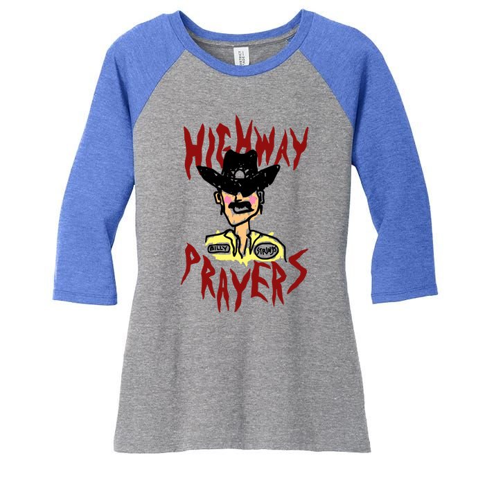 Highway Prayers Race Car Driver Women's Tri-Blend 3/4-Sleeve Raglan Shirt