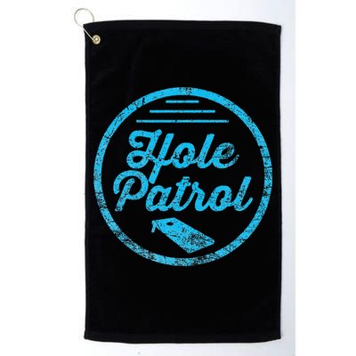 Hole Patrol Retro Cornhole Team Duo Vintage Graphic Golf Towel