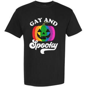 Halloween Pride Rainbow Jack O Lantern Gay And Spooky Garment-Dyed Heavyweight T-Shirt