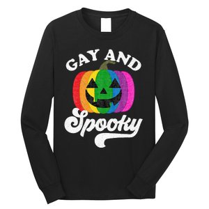 Halloween Pride Rainbow Jack O Lantern Gay And Spooky Long Sleeve Shirt