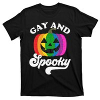 Halloween Pride Rainbow Jack O Lantern Gay And Spooky T-Shirt