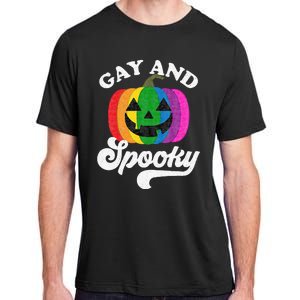 Halloween Pride Rainbow Jack O Lantern Gay And Spooky Adult ChromaSoft Performance T-Shirt