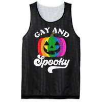 Halloween Pride Rainbow Jack O Lantern Gay And Spooky Mesh Reversible Basketball Jersey Tank