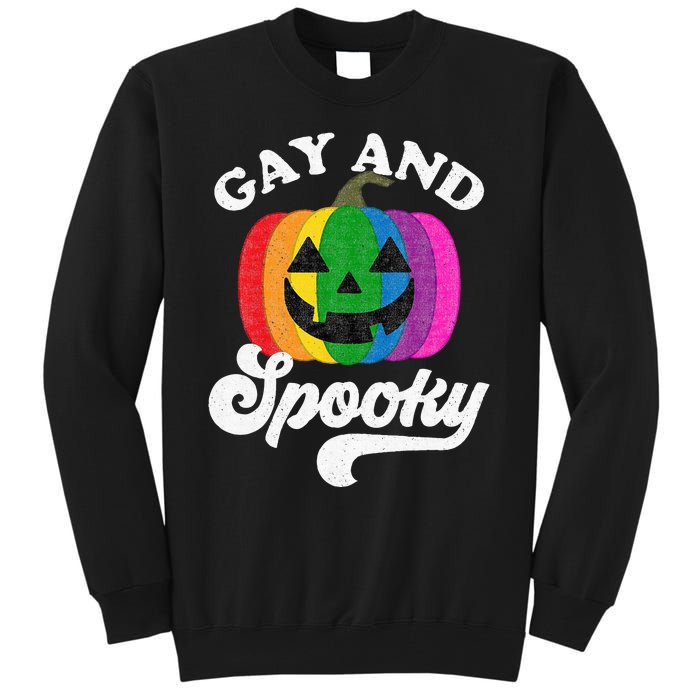 Halloween Pride Rainbow Jack O Lantern Gay And Spooky Tall Sweatshirt