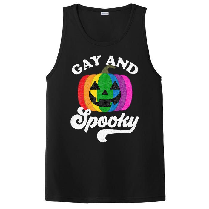 Halloween Pride Rainbow Jack O Lantern Gay And Spooky PosiCharge Competitor Tank