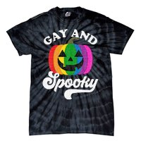 Halloween Pride Rainbow Jack O Lantern Gay And Spooky Tie-Dye T-Shirt