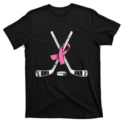 Hockey P.I.N.K Ribbon Breast Cancer Awareness T-Shirt