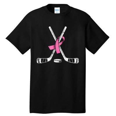 Hockey P.I.N.K Ribbon Breast Cancer Awareness Tall T-Shirt