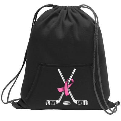 Hockey P.I.N.K Ribbon Breast Cancer Awareness Sweatshirt Cinch Pack Bag