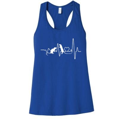 Heartbeat Pulse Rat Gift Women's Racerback Tank