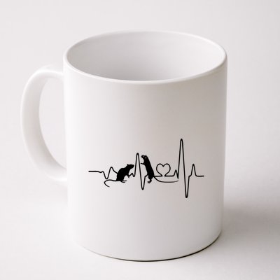 Heartbeat Pulse Rat Gift Coffee Mug